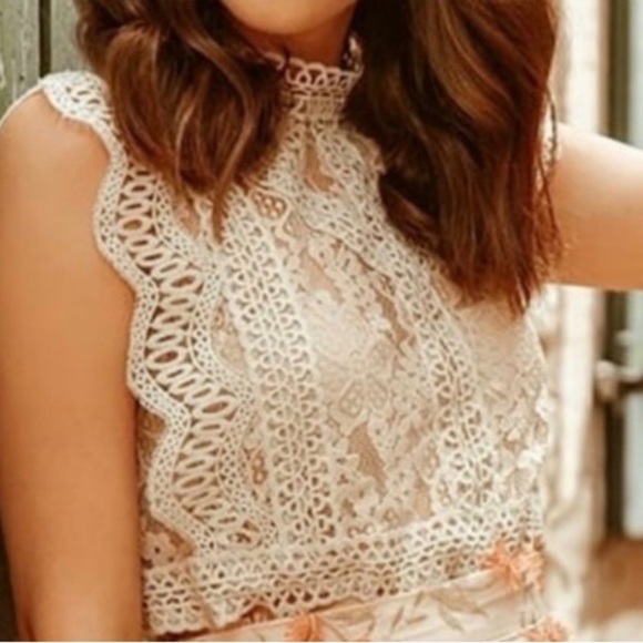 Belle of the Ball Couture Boutique Crotchet & Lace Crop Top - Picture 9 of 12